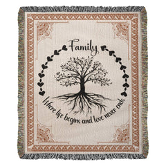 Family Roots, Celtic Tree Woven Blanket