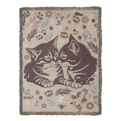 Snuggling Kitties - Woven Blanket
